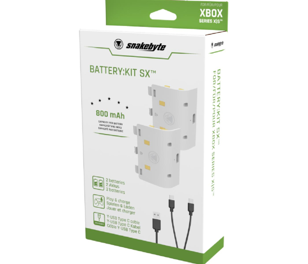 Snakebyte Zestaw Baterii do kontrolerów Xbox Series X Białe - 705347 - zdjęcie 4